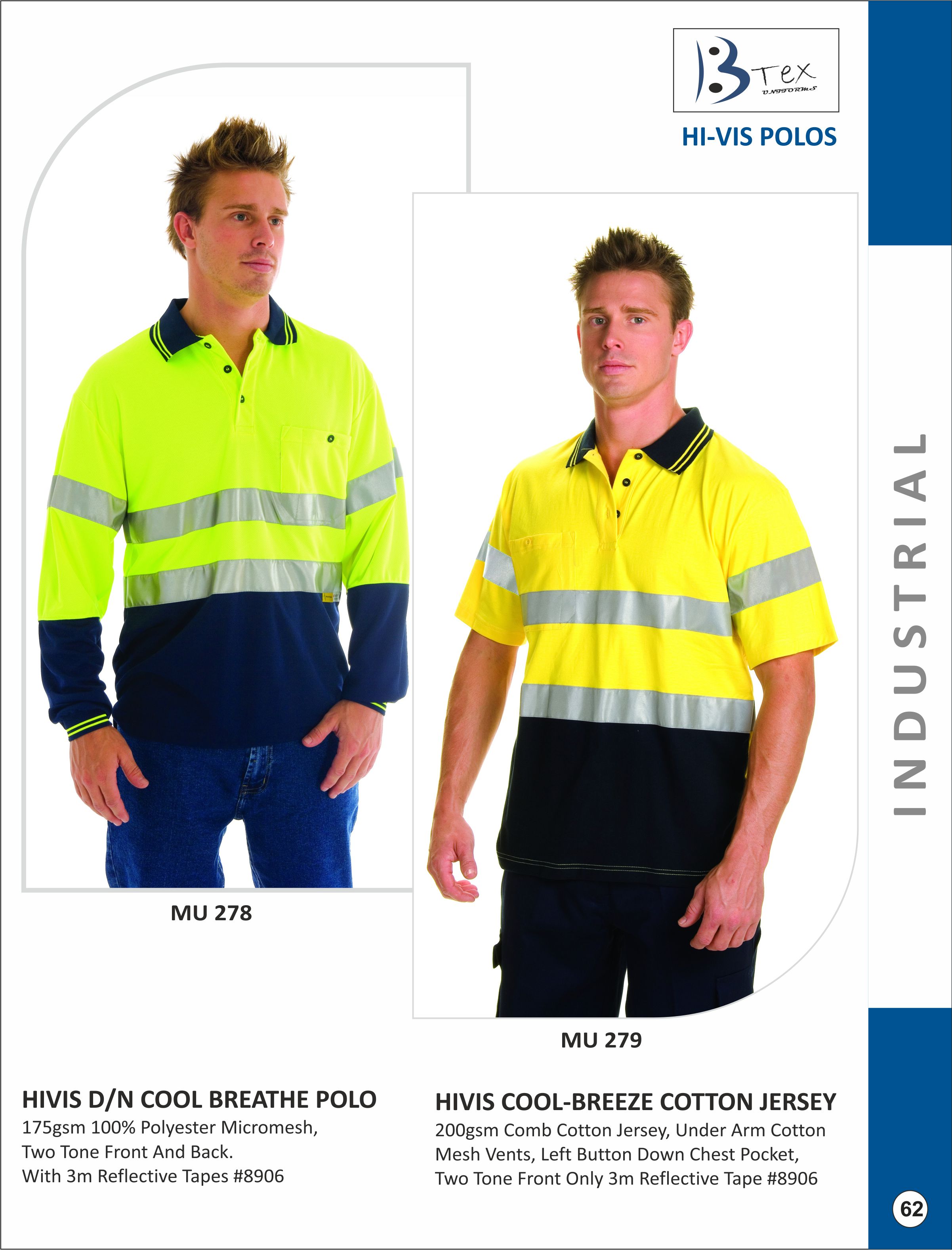 HI VISIBILITY POLO SHIRTS WITH REFLECTIVE TAPES