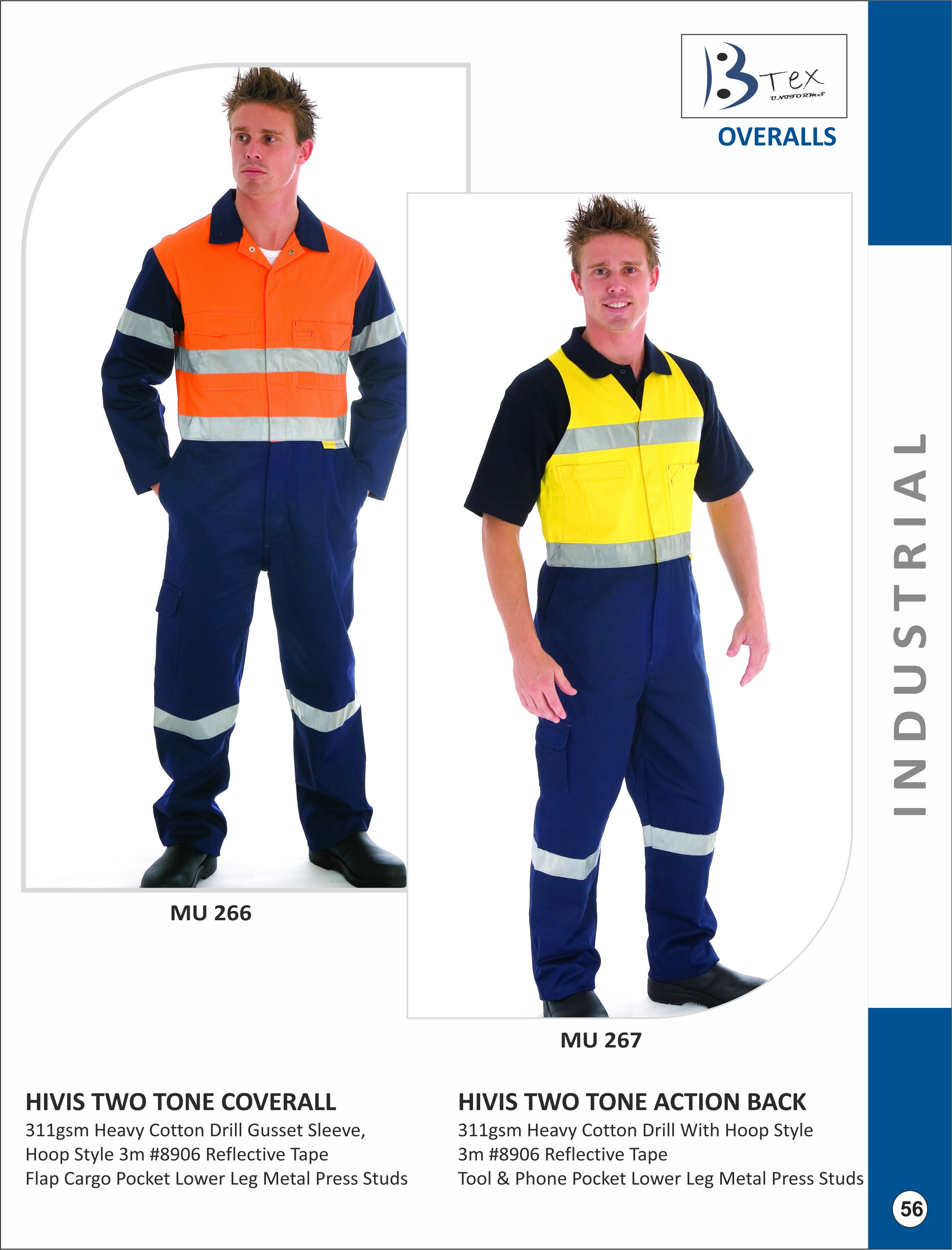 Hi Visibility Two Tone Cotton Coveralls